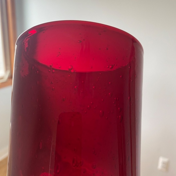 San Miguel hand blown art glass vase bubble Spain - Picture 5 of 7